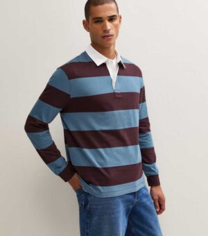 blue cotton regular fit striped long sleeve rugby top.jpg