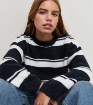girls blue striped crew neck jumper.jpg