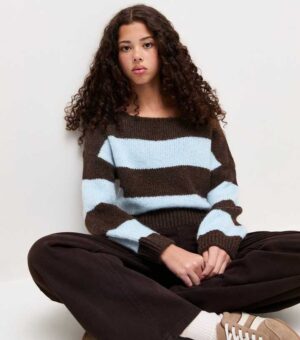 girls blue striped slash neck jumper 6.jpg